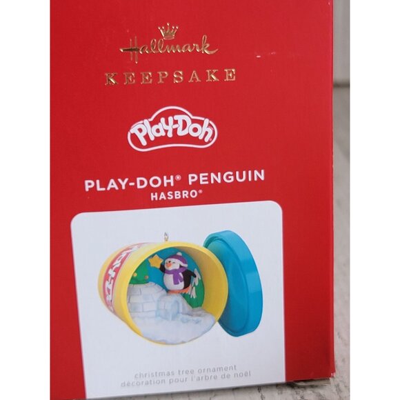 Hallmark Play-Doh penguin Hasbro ornament Xmas - Picture 8 of 8